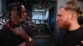 Pete Dunne confronts Kofi Kingston Raw Nov 11 2024 [upl. by Anrapa740]