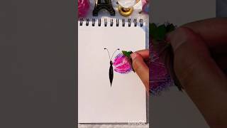 betterfly drawing with leaf🦋🦋butterflyinsectsdrawingartpaintingtrendingviralshortsytshorts [upl. by Reste]