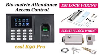 Essl biometric door lock connection  EM Lock amp Electric lock Wiring instruction [upl. by Brion885]