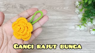 Ganci rajut bunga  crochet tutorial [upl. by Essirehs]