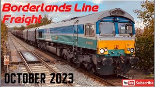 Borderlands Line Freight Trains Monthly Footage October 2023 [upl. by Weston]