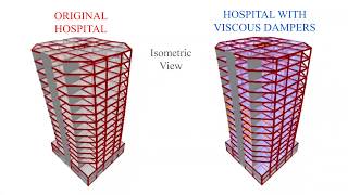 14 STORY HOSPITAL with viscous dampers [upl. by Halilahk]