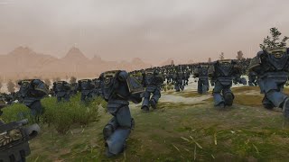 Warhammer 40k 300000 Space Marines Vs 300000 Blood Ravens Ai Battle [upl. by Skrap]