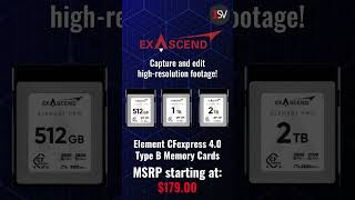 Exascends Element CFexpress 40 Type B Memory Cards Designed for Professional Creatives [upl. by Ihsoyim590]