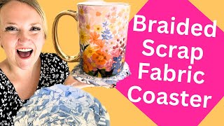 How to make a Braided Fabric Coaster [upl. by Zonda]