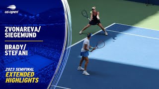 ZvonarevaSiegemund vs BradyStefani Extended Highlights  2023 US Open Semifinal [upl. by Ahsem]