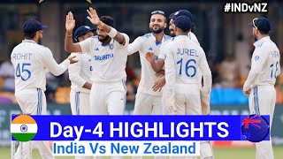 India Vs New Zealand 1st Test Day4 Highlight Match 2024  IND Vs NZ 1st test Day4 Match Today [upl. by Inahc996]