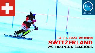 LEVI WC SL Training Sessions 2024 SWITZERLAND Women [upl. by Stoffel]