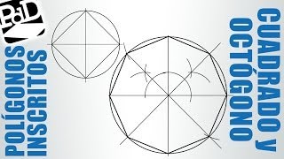 Cuadrado y octógono inscritos en una circunferencia [upl. by Goth]