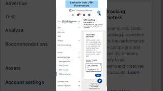 Adding UTM Parameters to LinkedIn Ads linkedinads linkedinmarketing b2bmarketing [upl. by Caswell36]