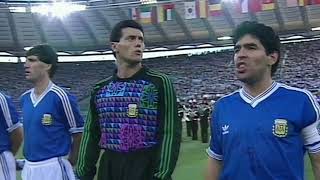 Himno de Argentina en la Final de Italia 90 HD [upl. by Htyderem203]