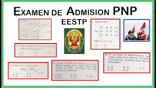 Examen ADMISION PNP 👮 ETS  Resuelto PASO A PASO  MATEMATICAS  POLICIA NACIONAL [upl. by Pena]