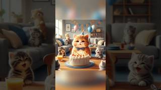 Birthday party with friends trending aicats kittencute1 iktara viral kittenslovers ytshorts [upl. by Dulsea]