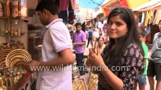 Brassware being sold in Haridwar Uttarakhand [upl. by Araec708]