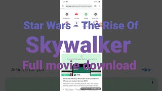 Star Wars  The Rise of Skywalker  Full movie download link  HDcam quality  Dual audio [upl. by Jacynth714]