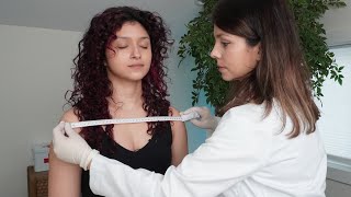 ASMR Real Person Head to Toe Assessment  Calming Physical Exam Eyes Back Measuring [upl. by Naarah733]