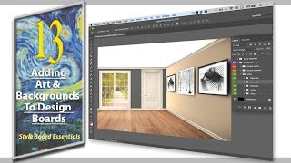 L13 Adding Art and Backgrounds to Design Boards style board essentials Photoshop [upl. by Atiuqal]