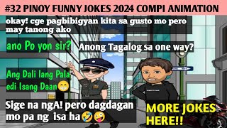 32 PINOY BAGONG JOKES 2024 ANIMATION COMPILATION  pampa TANGGAL stress  rogin funny animation [upl. by Carine731]