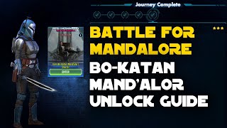 BoKatan Mandalor Unlock Guide  Battle for Mandalore Tier 1 2 3 4  Epic Confrontation  SWGOH [upl. by Lraep]