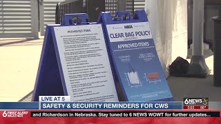 CWS 2024 Officials issue safety security reminders for fans around the ballpark [upl. by Middendorf]