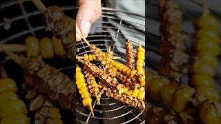 Making Sweet Corn Recipe 😱 Sweet Corn Fry corn making make survival outdoors [upl. by Goff332]