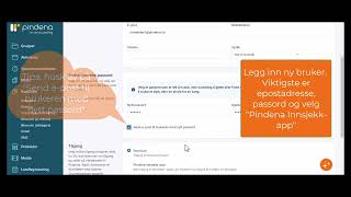 Innsjekk bruker til Pindena Innsjekk app [upl. by Airal]