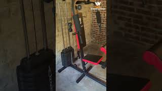 Complete home gym power station with 45 kg weights – strenghttraining homegym powerstation [upl. by Lertram]