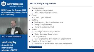 NEC3 Going Global International Adoption of NEC3 – Ian Heaphy Turner amp Townsend [upl. by Nakeber928]