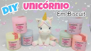 DIY  Unicórnio em Biscuit  Corantes da Saramanil Linha Unicórnio Pierre Marinho [upl. by Arlon]