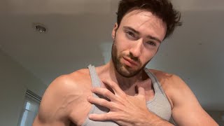 ASMR Shoulder amp Collarbone Tapping  Rubbing Some Fabric Scratching [upl. by Lucania]