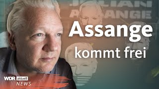 WikiLeaksGründer Julian Assange kommt nach Deal mit USA frei  WDR aktuell [upl. by Irisa]