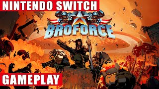 Broforce Nintendo Switch Gameplay [upl. by Stanwood]