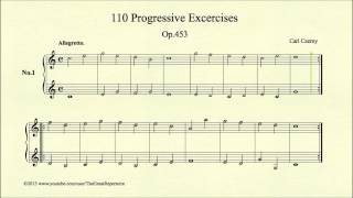 Czerny 110 Progressive Excercises Op 453 No 1 [upl. by Anny]