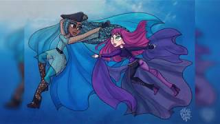 Descendants Under the Sea  Uma vs Mal  Stronger  Fan Art  Speedpaint [upl. by Gifferd]