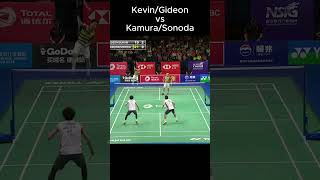 Kevin Gideon vs Kamura Sonoda badminton pemainbadminton hobibadminton pemainkampung [upl. by Cally524]