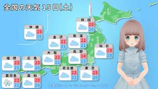 2024年6月15日のAI天気予報【気象予報士みどりちゃん】 [upl. by Vtehsta]