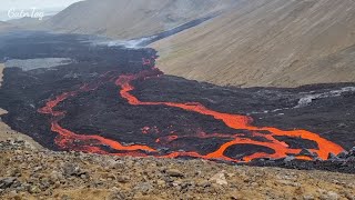 TONS OF LAVA TRAVEL 1 KM IN A FEW HRS 🔥 Low viscous mantle magma runs through Natthagi 2608 [upl. by Einnek]