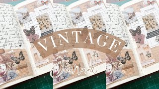 ASMR Aesthetic Vintage Journaling  Beginners  ASMR Video  Craft Geek  journal vintage [upl. by Elohc]