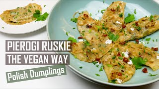 Cheesy PIEROGI Vegan Recipe  Polish Dumplings VGworldtour  Europe [upl. by Thais]