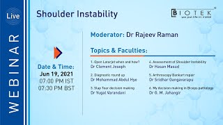 Shoulder Instability  BIOTEK Live Webinar [upl. by Asselim]