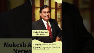 From Reliance to reaches Mukesh Ambanis net worth businessman mukeshambani shorts [upl. by Anak153]