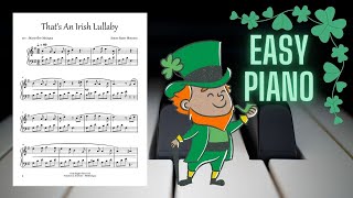 Irish Lullaby Too Ra Loo Ra Loo Ral  Easy Piano Sheet Music [upl. by Hilleary]