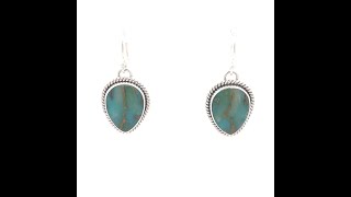 Artie Yellowhorse Jewelry Genuine Peruvian Opal set in Sterling Silver Earrings [upl. by Julee]