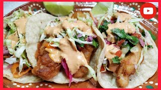 TACOS DE PESCADO ESTILO ENSENADA  COMO HACER UNOS RICOS TACOS DE PESCADO [upl. by Kelda388]