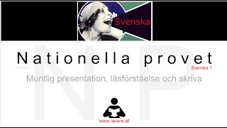 Webblektion Nationella provet i Svenska 1 [upl. by Graniela]