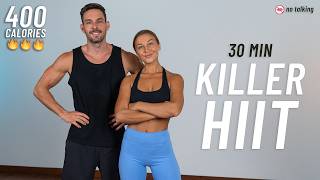 30 MIN KILLER HIIT Workout  Full Body Cardio No Equipment No Repeats [upl. by Assilym462]