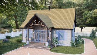 23x33 ft 7x10m Tiny House  Spacious amp Modern Small Home Design [upl. by Maxi]