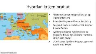 Første verdenskrig  13  Oversikt [upl. by Hatty]