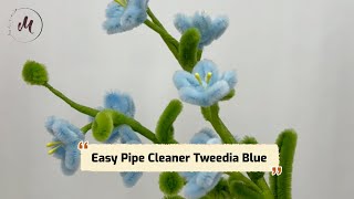 DIY Easy Pipe Cleaner Tweedia Blue [upl. by Gilles]