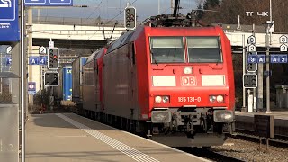 DB Cargo 185 131 Doppeltraktion mit Ganzzug LKW Walter [upl. by Storer]